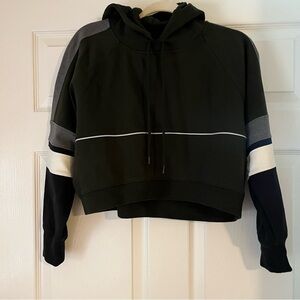 NYLORA Green & Black Colorblock Hoodie XS Sweatshirt